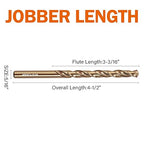 KENDO 5/16 Inch Cobalt Drill Bits (13pcs), M35 High Speed Steel, 135 Degree Tip, Jobber Length Twist Drill Bit Set for Hard Metal, Stainless Steel, Cast Iron, Wood and Plastic, with Storage Case