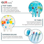 JRready ST6385-20-50 MiniSeal Crimp Splices 50Set Red Butt Splice Connectors 26-20 AWG (M81824/1-1) Wire-to-Wire Butt Terminals with Alternative Temp. PVDF/PE Tubes