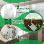 (Medium Size) OrangeBio Certified Home Compostable Shopping Bags, 500 Ct, 10" x 6" x 20", Medium, Hold 20 lbs, Thank You, Grocery, Take Out, T Shirt, To-go bags for Retail, Restaurant