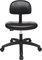 CHAIR MASTER - Medium Table Height Task Chair for Labs, Exam Rooms, Doctor and Dentist Offices. Easy to Clean! 19.5"-27.5" Seat Ht. (Medium Table Height, Black)