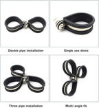 HOLYBEAR 1 Inch Stainless Steel Cable Clamp, Rubber Insulated Metal Conduit Wire Holder Strap Clips for Pipe, Tube, Hose Bracket (25mm, 12pcs)