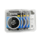 DT-DIATOOL Diamond Tile Blade 4-1/2 Inch 5pcs Diamond Turbo X Mesh Rim Segement Circular Saw Blade for Procelain Ceramic Stoneware Marble Granite Fits 5/8"-7/8" Arbor