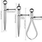 Acrux7 3Pcs 8 Inch Long Spring Caliper Set, Carbon Steel Outside Divider Caliper Compass, Calipers Measuring Tool for Wood Turning Lathe Projects