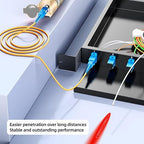 Visual Fault Locator,80-100KM Fiber Optic Cable Tester Meter, VFL Red Light Pen Light Source Testers (Golden)