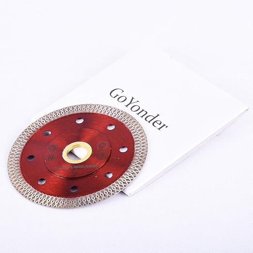 GoYonder 4 Inch Super Thin Tile Saw Blade, Diamond Blade for Angle Grinder, Dry Wet Tile Blade for Ceramic Tile, Concrete, Granite Cutting
