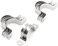 16Pcs 1-9/16 Inch Stainless Steel Conduit Clamps, Two Hole Strap U Bracket Rigid Pipe Strap Metal U Clamp Conduit Strap Tension Clips U-tube Clamp Heavy Duty