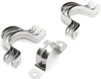 16Pcs 1-9/16 Inch Stainless Steel Conduit Clamps, Two Hole Strap U Bracket Rigid Pipe Strap Metal U Clamp Conduit Strap Tension Clips U-tube Clamp Heavy Duty