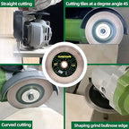 Diamond Core Drill Bits - 6/8/10/25/35/50/65mm+2" Beveling Chamfer Bit+1-3/8" Finger Milling Bit+Triangle Adapter to 5/8-11" Thread+4.5" Cutting disc for Porcelain Ceramic Tile Granite Marble
