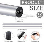 12Pcs Pipe Insulation Foam Tube Self Adhesive Insulation Foam Wrap Aluminum Foil Pipe Covers Protection Tubes for Winter Outside Spigot Water Heater Irrigation Pipes,1.3 Ft x 0.8 Inch