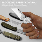 Kizer Drop Bear(Dual-screw Version) Folding Utility Knife, Clutch Lock Box Cutter EDC Pocket knife with 10PCS Razor Blades, Pocket Knives with Pocket Clip for Men Women V3619JA5