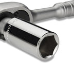Neiko 03029A 1/2" Scaffold Ratchet Wrench | 9.5” Length | 36 Tooth Hammer Tip Head | Includes 7/8” 6 Point Deep Socket | Cr-V Steel …
