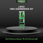 SWANLAKE Magnetic Torx Screwdriver Set - 13 Pieces - T5 to T40 Star Screwdrivers