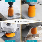Diamond Tile Hole Saw Kit 10pcs - 6/6/8/25/35/50/65mm Diamond Core Drill Bits with 10mm Finger Bit and 50mm Chamfer Bit Trimming Holes and SDS Adapter for Tile Porcelain Marble