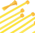 PATIKIL Cable Zip Ties 10 Inch, 100 Pcs Self-Locking Nylon Wire Tie Wraps Heavy Duty Cord Management with 50 lbs Tensile Strength for Indoor and Outdoor, Yellow (0.2" W)