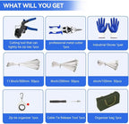 Metal Zip Ties Cutter Stainless Steel Cable Tie Gun Kit Assortment With 150pcs Stainless Steel Zip Ties Heavy Duty Outdoor For Chain Link Fence Parts Exhaust Wrap