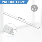 uxcell Square Steel Key Stock, 1/8" x 1/8" x 12" Cold-Drawn 45# Steel Bars Precision Key Stock for Gearbox Coupling, Silver Tone