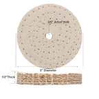 SCOTTCHEN 3" Buffing Polishing Wheels Soft(30Ply)/ Fine(50Ply)/ Medium(36Ply)/ Coarse 1/2" Thick/Rough 1/2" Thick 3/8" Arbor Hole with 2sets 1/4" Shank for Drill - 5Pack