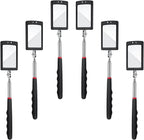 6 Pcs LED Telescoping Inspection Mirror,Retractable LED Mechanical Mirror Tool,Under Vehicle Inspection Mirror,Car Visual Reflector,Retractable Under Vehicle Detection Mirror Repair Tool