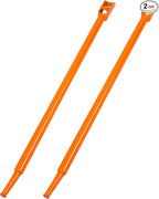 Winch Bar, Combination Winch Bars with Square Head for Flatbed Trailer Winches and Trucks, Painted Carbon-Steel Construction Winch Bar with No-Slip Handle, 2 Pack (Orange)