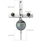 Neoteck 0-1'' Digital Dial Indicator Table Saw Gauge Suitable for Table Saws with a Groove Width of 3/4" (19mm) or more for Aligning and Calibrating Work,Shop Machinery,Band Saw and Drill Press-Silver