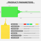 100 Plastic Labels Waterproof Shipping Tags for Labeling with Markers; 5 Colors