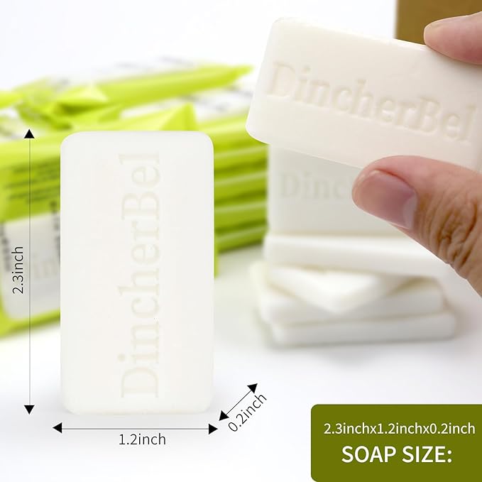 200 Pack 0.5oz Small Soap, Mini Dial Cleansing Bars Soap Bulk Travel Size, Individually Wrapped Toiletries Amenities for Hotel, Airbnb, Shelter, Camping and Travel