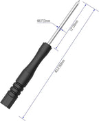 5PCS Mini Phillips Screwdriver, 2mm Cross Head with Black Non-slip Handle for Small Appliances, 3.27"(83mm) Total Length, Non-magnetic