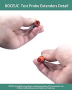 Multimeter Leads, Test Probe Extenders Kit, Extenders Fits Between Modular Test Probes& Leads(2 PCS, Black and Red) BC5540200