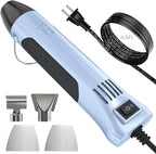 LET’S Resin Heat Gun for Resin,350W Fast Heating Dual Temp Heat Gun (482°F~752°F) with 3 Nozzles and 2 Silicone Covers,4.9Ft Long Cable Heat Gun for Crafting,Shrink Tubing,Vinyl Wrap,Epoxy Resin