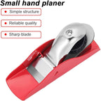 Mini Hand Planer 3-1/2 inch Red Adjustable, used for Wood Craft Processing, Carving and Trimming Projects, Carpenter DIY Model Making (Hand Planer Red)