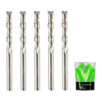Upcut Spiral Router Bit Set 1/8 Inch Shank 1/8 Inch Cutting Dia. Solid Carbide CNC End Mill, Ideal for Wood Carving, Slot Mortise, Engraving, Grinding (5PCS)