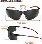 Safety Glasses Tinted 24 Pack, Protective Eyewear for Men Women UV Protection ANSI Z87.1, Safety Sunglasses Bulk Scratch Impact Resistant Eye Protection with Nose Pads for Construction Work Smoke