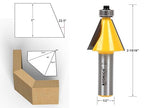 YONICO Chamfer Router Bits Bevel Edge Forming Set 5 Bit 1/2-Inch Shank 13508