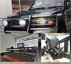 Universal Bull Bar Clamp Mounting Kit-4PCS Heavy Duty LED Light Bar Brackets for 1.38"/1.5"/1.57"/1.77"/1.97" Tubes, Fits Roof Roll Cage, Bumper, Off-Road Driving Lights