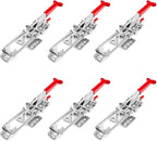 POWERTEC 6PK Toggle Clamp, 700 lbs Capacity, 431 Self-Lock U-Bolt Adjustable Latch w/Antislip Hand Grip for Woodworking Jigs & Fixtures, Smoker, Tire Carrier, Tool Box, Cabinet (20341-P3)