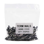 Fidioto 22AWG Wire Ferrules, 250pcs 22AWG Terminal Connector Kit, Crimp Terminal Connector Sleeves for Electric, Industrial, Chemical Industry, Power Control System, etc.