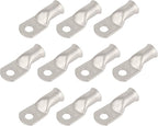 10pcs 1/0 AWG-5/16(M8) Tinned Copper Ring Terminals Battery Lugs, Heavy Duty Wire Lugs, Battery Cable Connectors