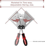 WETOLS Corner Clamp for Woodworking 2PCS 90 Degree Right Angle Clamp with Adjustable Aluminum Alloy Swing Jaw, Single Handle Clamps for Woodworking, Photo Framing, Gifts for Men Dad