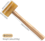 WUTA Rawhide Mallet 100% Rawhide-head Hammer for Jewelry Making Leather Craft Hammer Stamping Jewelry Leather Worker Craft Tool Good Buffering Mallet 42mm