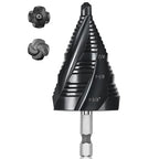 Cobalt M35 Step Drill Bit, TiAlN Coating 4 Spiral Flute Step Bit for Metal, Stainless Steel, Aluminum, Plastic, Large Step Drill 1-3/8"