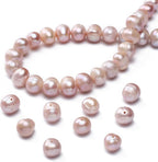 Natural Pearl Beads Potato 8-9mm Purple Freshwater Cultured Loose Gemstone Beads for DIY Jewelry Making 13.8''/Strand HQ
