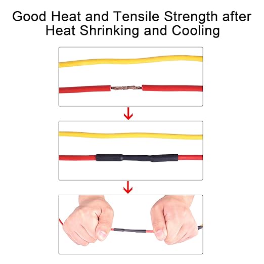 XHF 1/8 Inch(3.2mm) 82 Ft XHF 3:1 Waterproof Red Heat Shrink Tubing Roll Marine Grade Adhesive Lined Shrink Tube, Insulation Sealing Oil-Proof Wear-Resistant