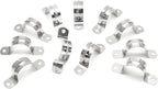 10Pcs 1-9/16 Inch Stainless Steel Conduit Clamps, Two Hole Strap U Bracket Rigid Pipe Strap Metal U Clamp Conduit Strap Tension Clips U-tube Clamp Heavy Duty