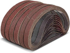 1/2x18 1/2 x 18 Inch Sanding Belt Pack 1/2-Inch x 18-Inch,60 Pcs(10 Each of 40 60 80 120 150 240 Grits) Aluminum Oxide for Sander