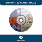 Benchmark Abrasives 7 Inch Aluminum Oxide Thin Type 1 Grinder Cut Off Wheels for Metal and Stainless Steel .045" Thick 7/8" Arbor, Angle Grinder Cutting Disc, Grinding Cutting Wheel - 25 Pack