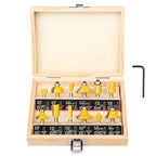 Router Bits Set 1/4 Inch Shank - BAIDETS 12 Pieces 1/4" Tungsten Carbide Router Bits, Woodwork Tools