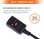 50FT Heat Tape for Water Pipes Freeze Protection IP65 Waterproof 7W/FT 110V BDDFOTO Heat Cable With GFCI Protection and Thermostat,Self-Regulating Pipe Heater for Roof/RV/Water Storage Tank