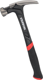 20 oz Hammer with Comfort Grip, Nailing Hammer Steel Head Steel Handle, AntiVibe, Rip Claw