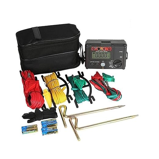 ATO Digital Ground Resistance Tester, 0-4000Ω Digital Earth Resistance Meter
