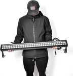 72W LED Bar Light, 5700K Crystal Bright White, 100-277VAC, Adjustable Lighting Directions, Waterproof LED Wall Washer Light Bar for Batting Cages, Commercial Advertising Billboards, Car Washing